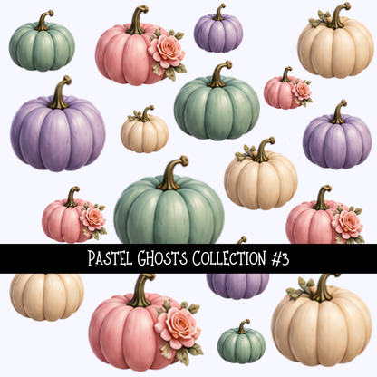 Pastel Ghosts Collection - UV DTF Decal sheet (4 varriants)