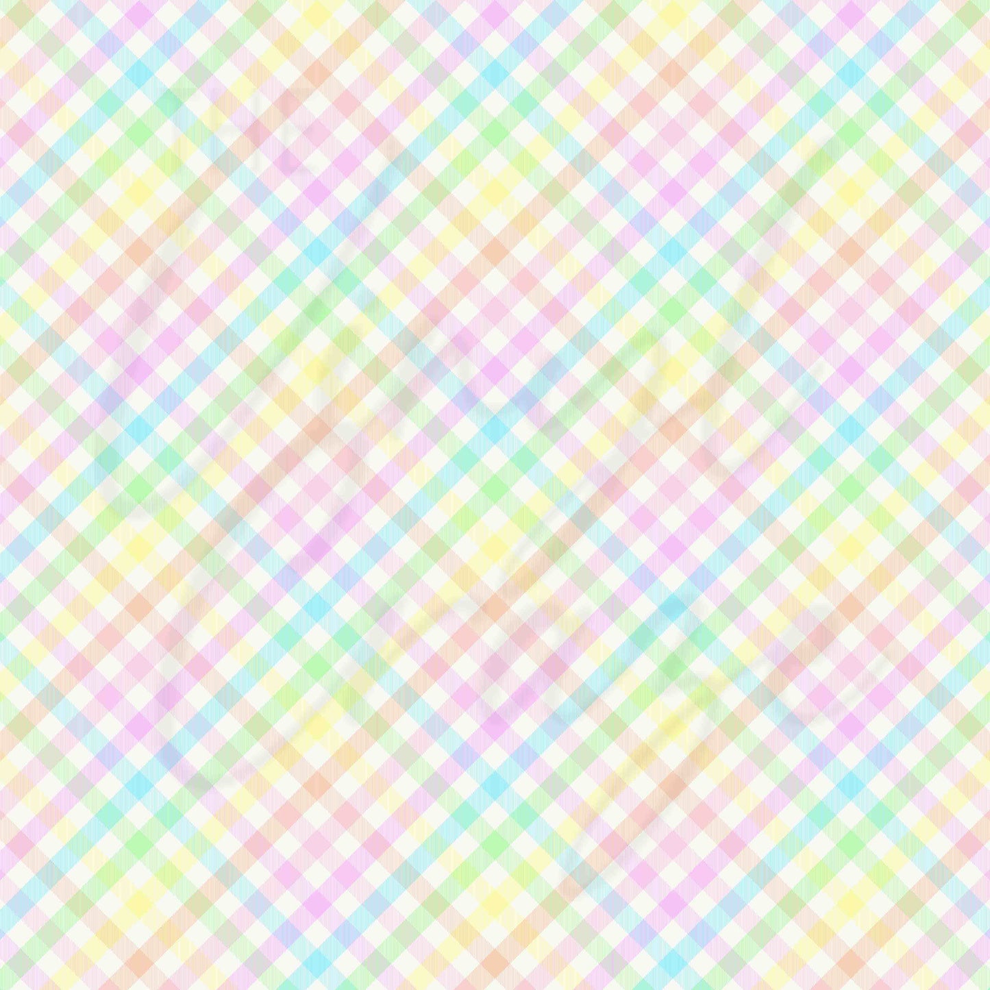 Pastel Rainbow Plaid - Adhesive Vinyl Sheets