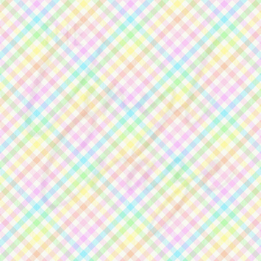 Pastel Rainbow Plaid - Adhesive Vinyl Sheets