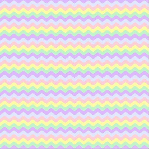 Pastel Easter Color Waves - Adhesive Vinyl Sheets