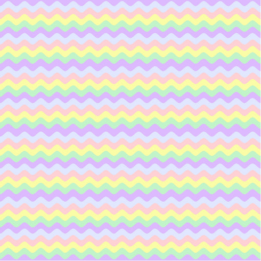 Pastel Easter Color Waves - Adhesive Vinyl Sheets