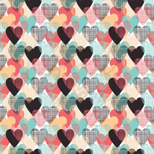 Patched Hearts - Adhesive Vinyl Sheets