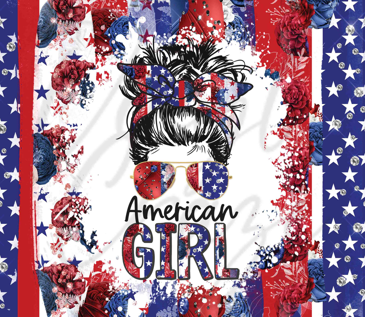 Patriotic American Girl - Adhesive Vinyl Wrap