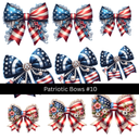 Patriotic bows UV DTF Decal sheets