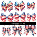 Patriotic bows UV DTF Decal sheets