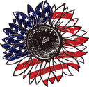 Patriotic Sunflower - UV DTF Decal