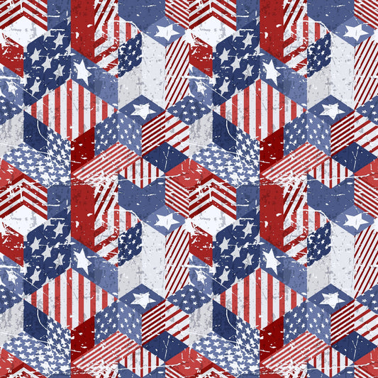 Patriotic Quilt - Adhesive Vinyl Sheets