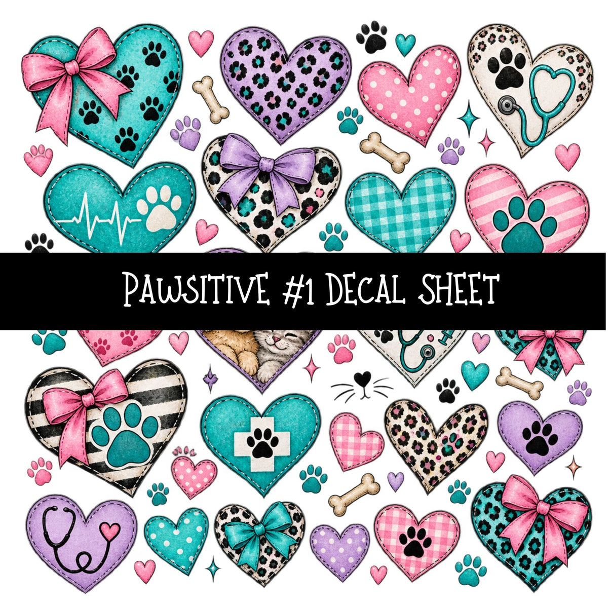 Pawsitive UV DTF Decal sheets 11 Designs available