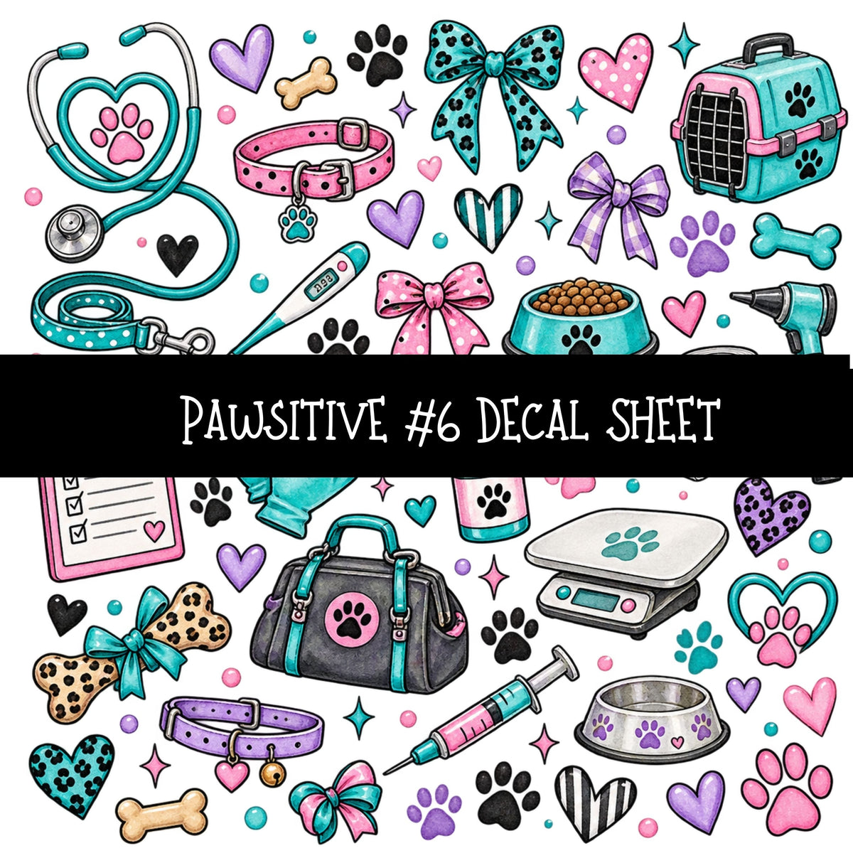 Pawsitive UV DTF Decal sheets 11 Designs available