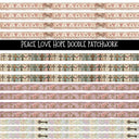 Peace Love Hope Doodle Patchwork Set