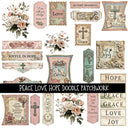 Peace Love Hope Doodle Patchwork Set