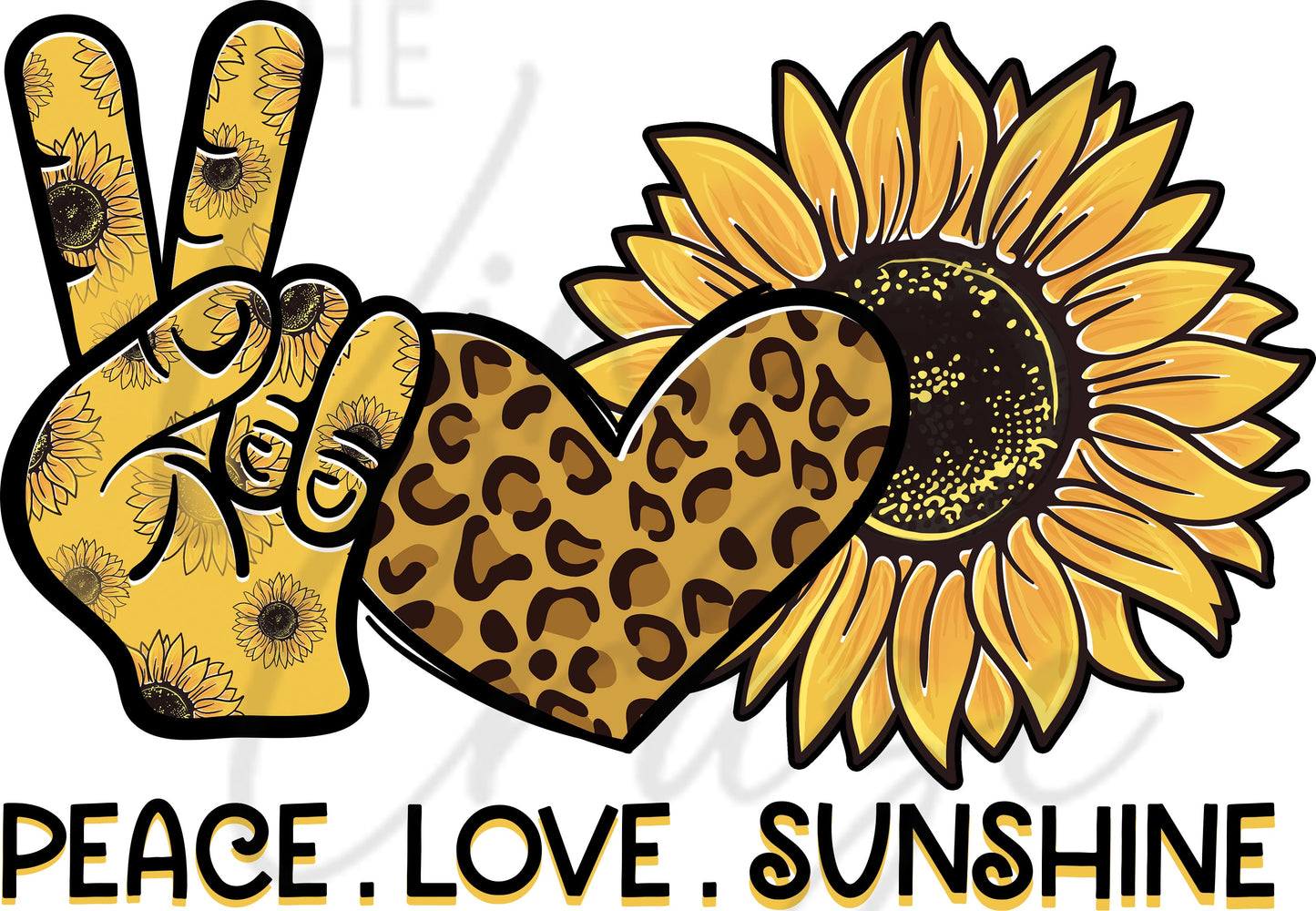 Peace Love Sunshine - UV DTF Decal