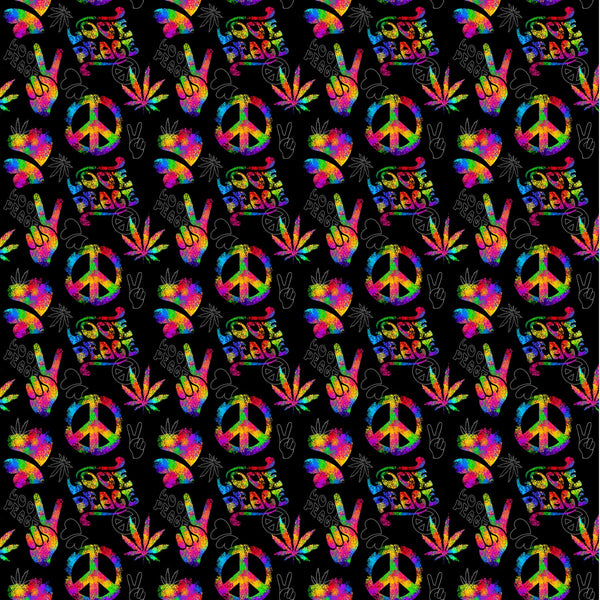 Peace And Love - Adhesive Vinyl Sheets