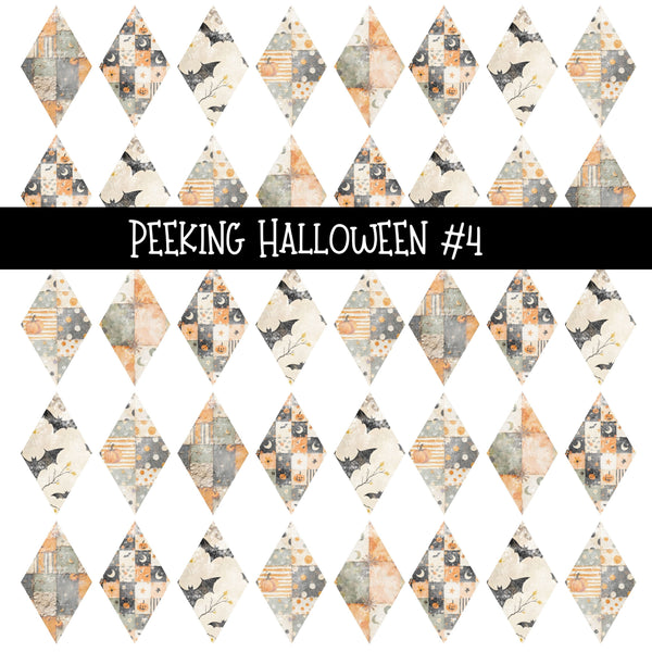 Peeking Halloween Torn Pages UV DTF Decal sheets 5 Designs available