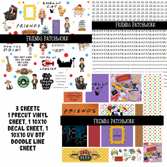 Friends Doodle Patchwork Set