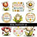 Petal Positivity UV DTF Decal sheets 2 to choose from