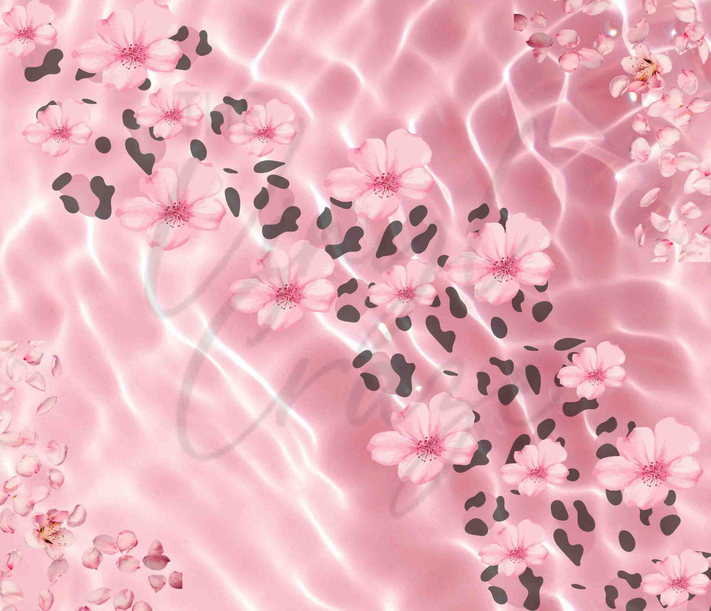 Pink Floral Leopard - Adhesive Vinyl Wrap