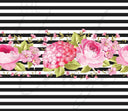 Pink Floral Striped - Adhesive Vinyl Wrap