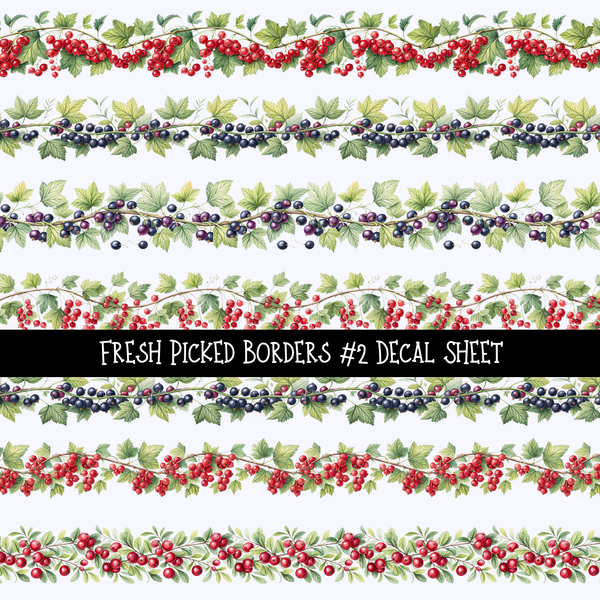 Fresh Picked Borders - Uv Dtf Decal Sheet