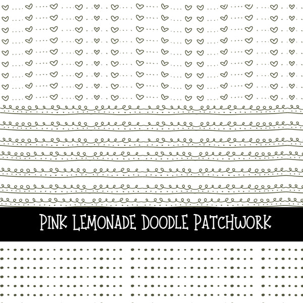 Pink Lemonade Doodle Patchwork Set
