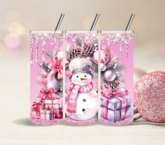 Pink Snowman - Adhesive Vinyl Wrap