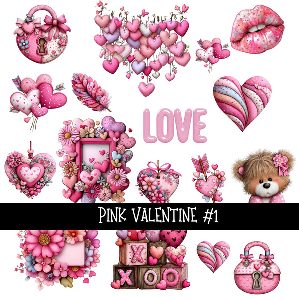 Pink Valentine UV DTF Decal sheets 2 to choose from
