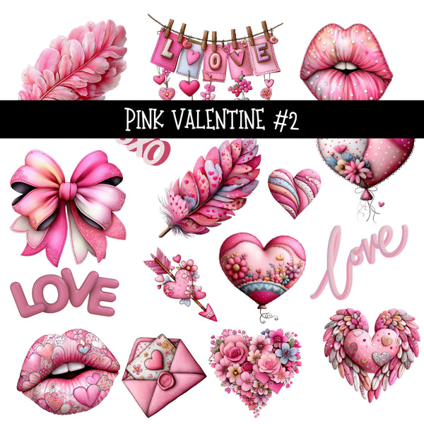 Pink Valentine UV DTF Decal sheets 2 to choose from