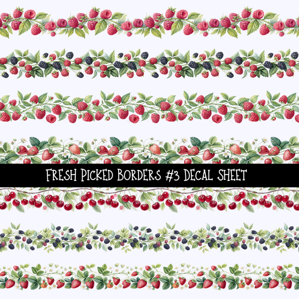 Fresh Picked Borders - Uv Dtf Decal Sheet