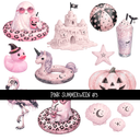 Pink Summerween - UV DTF Decal sheet 3 variants