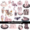 Pink Summerween - Doodle Patchwork Set