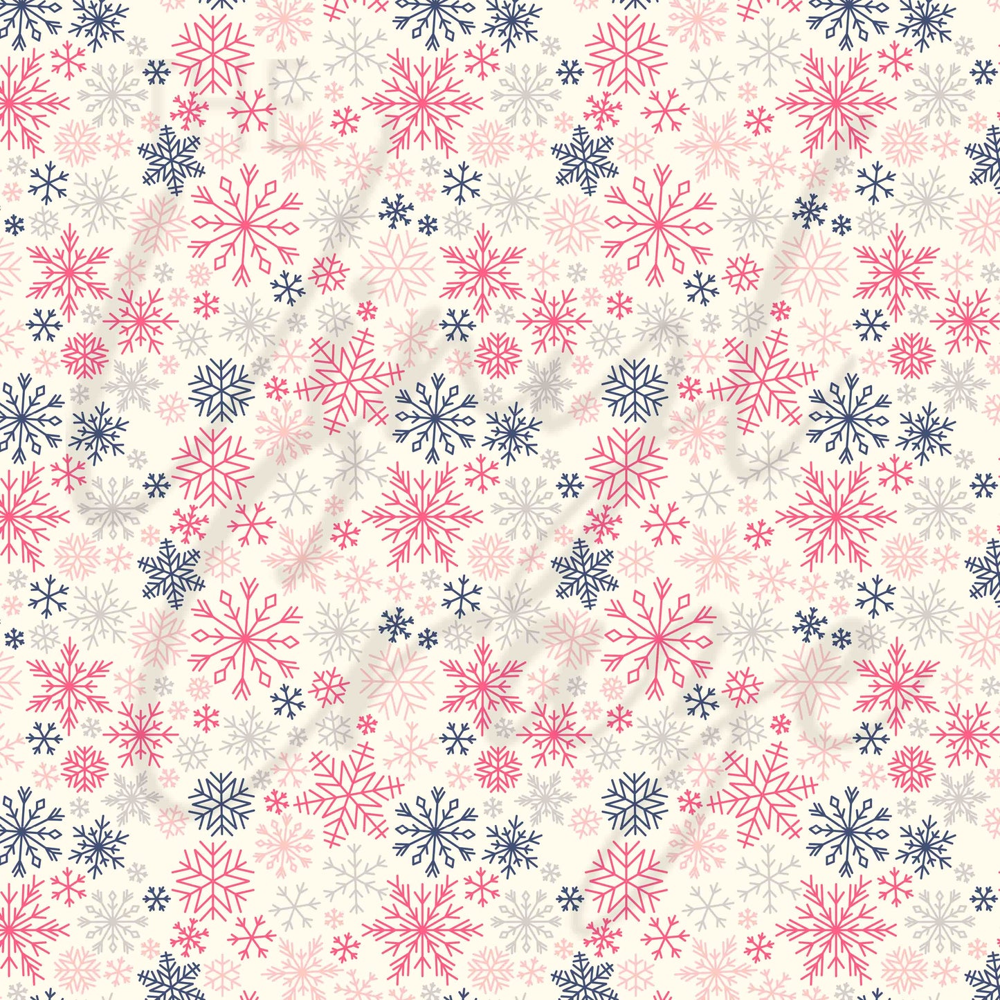 Pink and Navy Snowflakes Adhesive Vinyl Sheets