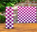 Checker - UV DTF Tumbler wrap - 15 color options