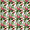 Pink and White Tropical Florals - Adhesive Vinyl Sheets