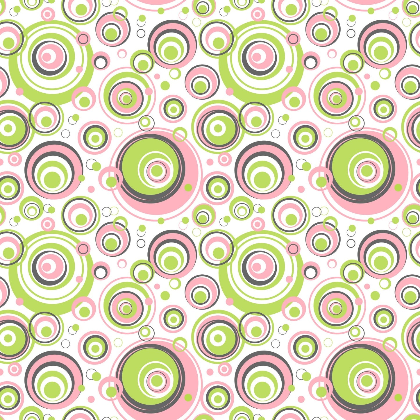 Pink And Green Circles - Adhesive Vinyl Sheets