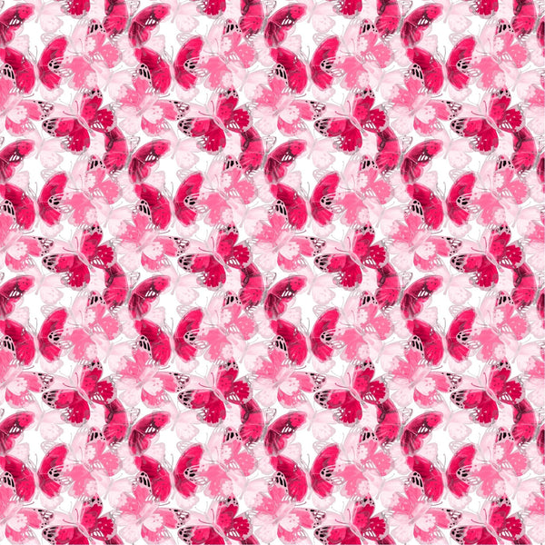 Pink Flying Butterflies - Adhesive Vinyl 12x2 Sheet