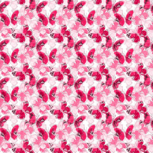 Pink Flying Butterflies - Adhesive Vinyl 12x2 Sheet