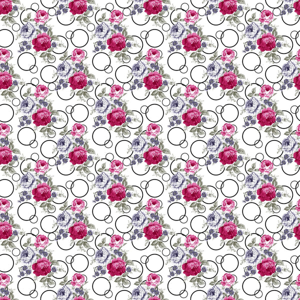 Roses And Circles - Adhesive Vinyl Sheets