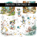 Pinocchio Torn Pages UV DTF Decal sheets 5 Designs available