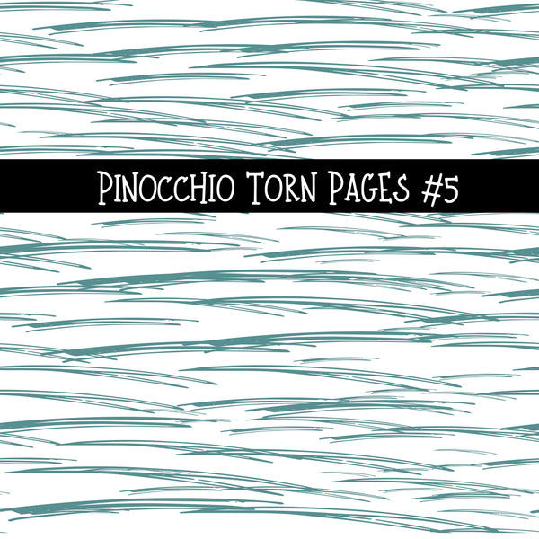 Pinocchio Torn Pages UV DTF Decal sheets 5 Designs available