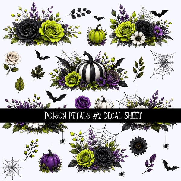 Poison Petals - UV DTF Decal sheet 2 varriants