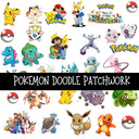 Pokemon UV DTF Doodle Patchwork Set