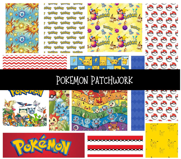 Pokemon UV DTF Doodle Patchwork Set