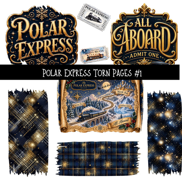 Polar Express UV DTF Decal sheets 10 Designs available