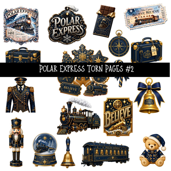 Polar Express UV DTF Decal sheets 10 Designs available