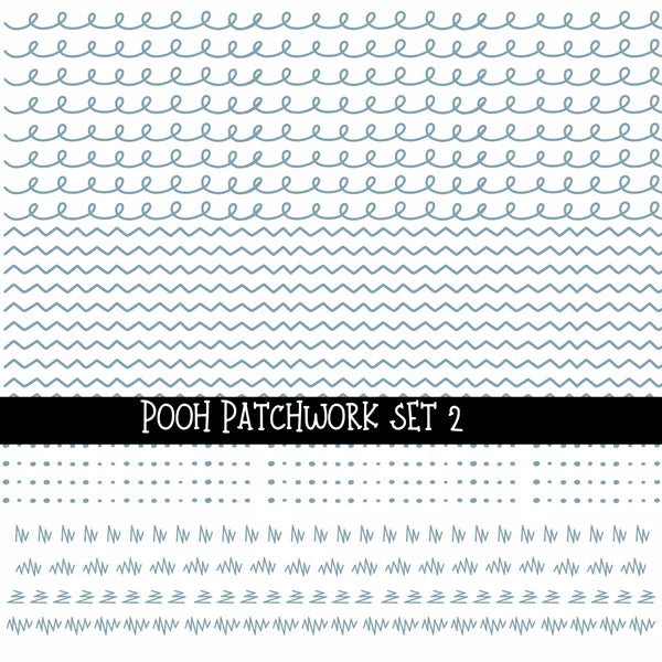 Pooh Doodle Patchwork Set #2