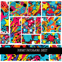 Popart Patchwork precut vinyl sheet available in 12x12 or 6x6 sizes