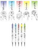 Positive Vibes - UV DTF Stainless Pen wraps - set of 5