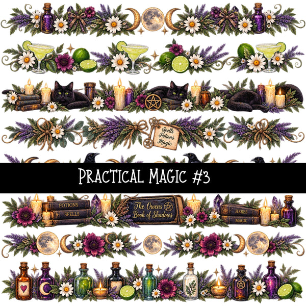 Practical Magic Torn Pages UV DTF Decal sheets 6 Designs available