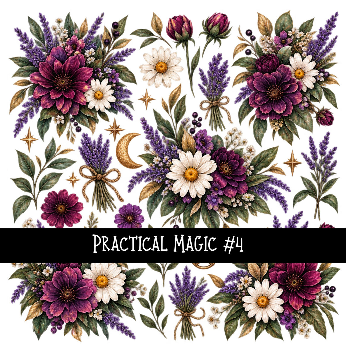 Practical Magic Torn Pages UV DTF Decal sheets 6 Designs available