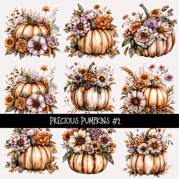 Precious Pumpkins - UV DTF Decal sheet 3 variants